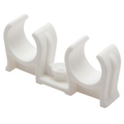 Talon  15mm Double Snap-On Pipe Clips  10 Pack