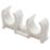 Talon  15mm Double Snap-On Pipe Clips  10 Pack