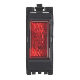 Contactum  Red Neon Power Indicator with Black Inserts 230V
