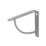 Essentials Cove Shelf Brackets Silver 180mm x 180mm 4 Pack