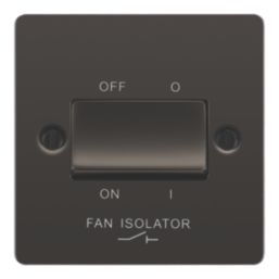 LAP  10A 1-Gang 3-Pole Fan Isolator Switch Black Nickel  with Black Inserts