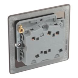 LAP  10A 1-Gang 3-Pole Fan Isolator Switch Black Nickel  with Black Inserts