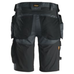 Snickers 6141 Stretch Work Shorts Grey / Black 33" W