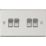 Knightsbridge  10AX 4-Gang 2-Way Light Switch  Brushed Chrome