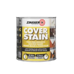 Zinsser  1Ltr White Matt Stain Block Wall Primer