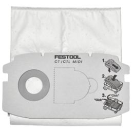 Festool   CTL Midi Self-Clean Extractor Filter Bags  5 Pack