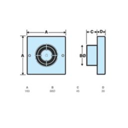Manrose XF100P 100mm (4") Axial Bathroom Extractor Fan  White 240V