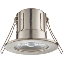 LAP Cosmoseco Fixed  Fire Rated LED Downlight Satin Nickel 5.8W 450lm