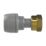 PolyPlumb Enhanced  Plastic Push-Fit Straight Tap Connector 15mm x 1/2"