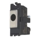 Contactum  16A Modular Flex Outlet Brushed Steel with Black Inserts