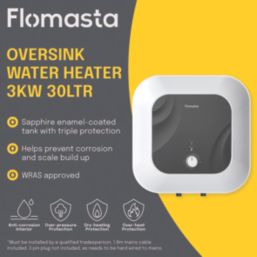 Flomasta  Oversink Electric Water Heater 3kW 30Ltr