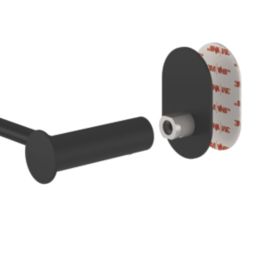 Swirl Caldew Bathroom Towel Rail Black 445mm x 80mm x 70mm