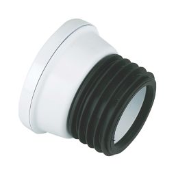 FloPlast  Rigid Straight Pan Connector White 107mm