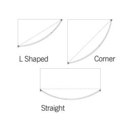 Croydex Curved Shower Curtain Rail S/Steel Chrome 1080-1850mm