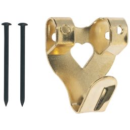 Essentials Picture Hooks Twin Brassed  100 Pack