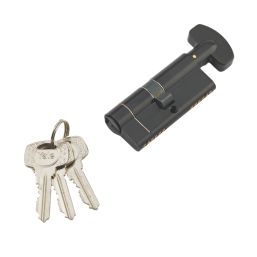 Yale Fire Rated 1 Star 6-Pin Thumbturn Euro Cylinder 35-35 (70mm) Matt Black