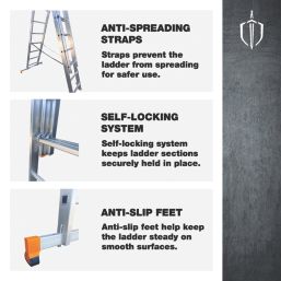 Magnusson  Aluminium 5.2m Combination Ladder