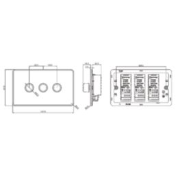 Knightsbridge  3-Gang 2-Way LED Intelligent Dimmer Switch  Polished Chrome