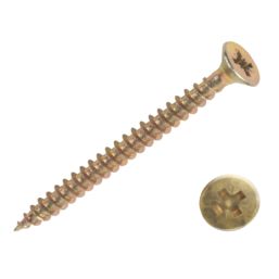 Goldscrew  PZ Double-Countersunk Thread Cutting Multipurpose Screws 4.5mm x 50mm 200 Pack