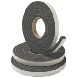Stormguard Jumbo Rubber Foam Weatherstrips Black 3m 3 Pack