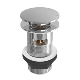 ETAL Slotted Mushroom Push Button Basin Waste Chrome 66mm