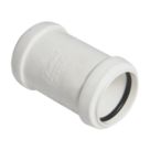 FloPlast Push-Fit Straight Coupler White 40mm x 40mm