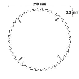 Erbauer  Wood TCT Saw Blade 210mm x 30mm 40T