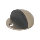 Oval Door Stops 48 x 21mm Satin Nickel 2 Pack