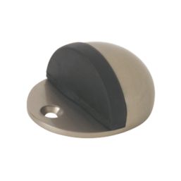 Oval Door Stops 48 x 21mm Satin Nickel 2 Pack