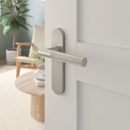 Cooke & Lewis Damgan Lever on Backplate Door Handles Pair Satin Nickel