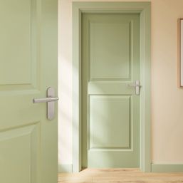 Cooke & Lewis Damgan Lever on Backplate Door Handles Pair Satin Nickel