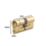 Yale Fire Rated 1 Star 6-Pin Euro Cylinder 45-50 (95mm) Polished Brass