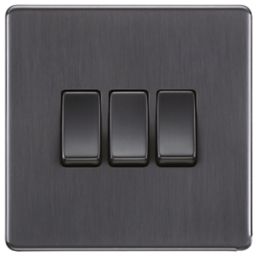 LAP  20A 16AX 3-Gang 2-Way Light Switch  Slate Grey