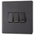 LAP  20A 16AX 3-Gang 2-Way Light Switch  Slate Grey