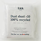 LickTools Dust Sheets 3.65m x 3.65m 10 Pack