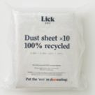 LickTools Polyethylene Dust Sheets 3.65m x 3.65m 10 Pack