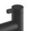 Swirl Bonda Black 170mm Deck Mounted Lever 2 Tap Holes Bath Pillar Tap