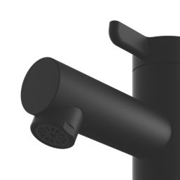 Swirl Bonda Black 170mm Deck Mounted Lever 2 Tap Holes Bath Pillar Tap