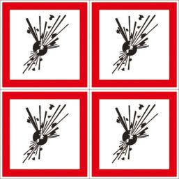 Essentials  Explosive Hazard GHS Labels (Sheet) 100mm x 100mm