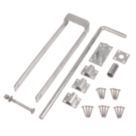 GateMate Double Gate Fastener Set Silver