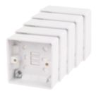 LAP  1-Gang Surface Pattress  Back Boxes 32mm 5 Pack
