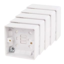 LAP  1-Gang Surface Pattress  Back Boxes 32mm 5 Pack