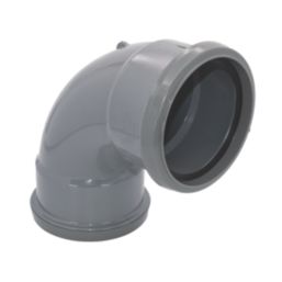 FloPlast  Push-Fit 92.5° Double Socket Bend Grey 110mm