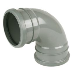 FloPlast  Push-Fit 92.5° Double Socket Bend Grey 110mm