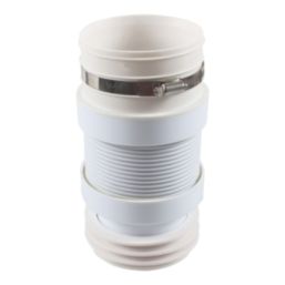Flomasta  Flexible Straight Pan Connector White 230 - 380mm