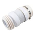 Flomasta  Flexible Straight Pan Connector White 230 - 380mm