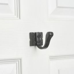 Decohooks Ornate Single Hook Black 50mm