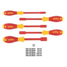 Wiha  Mixed  VDE Hexagon Nut Drivers 5 Piece Set