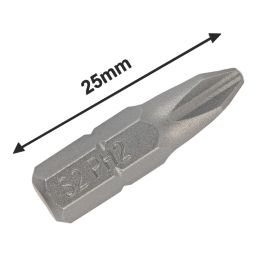 Titan  6.35mm 25mm Hex Shank PH2 Screwdriver Bits 10 Pack