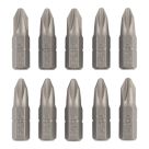 Titan  6.35mm 25mm Hex Shank PH2 Screwdriver Bits 10 Pack